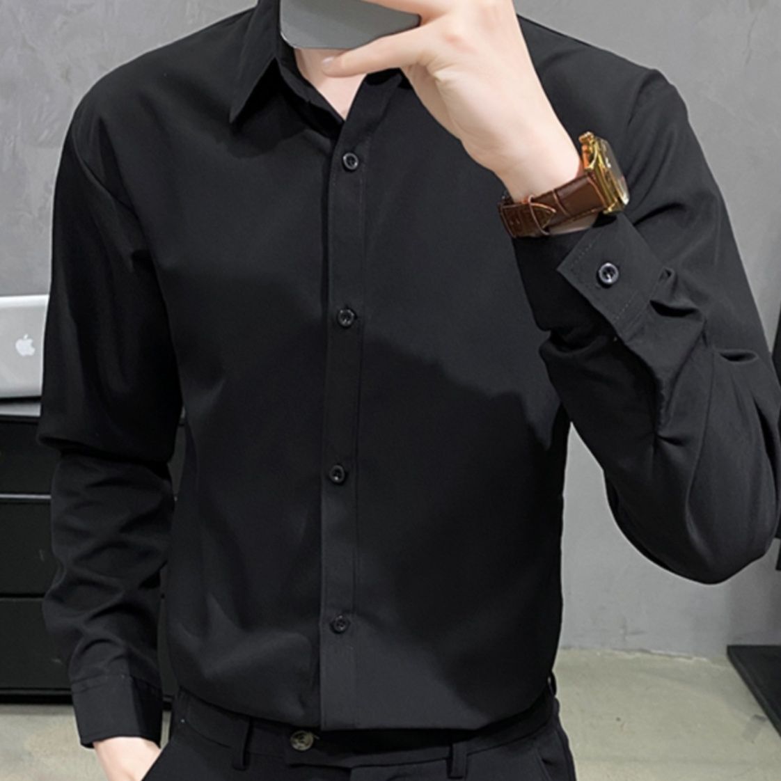 50代メンズファッション 上質シルエット 【レギュラーシャツ】4カラー