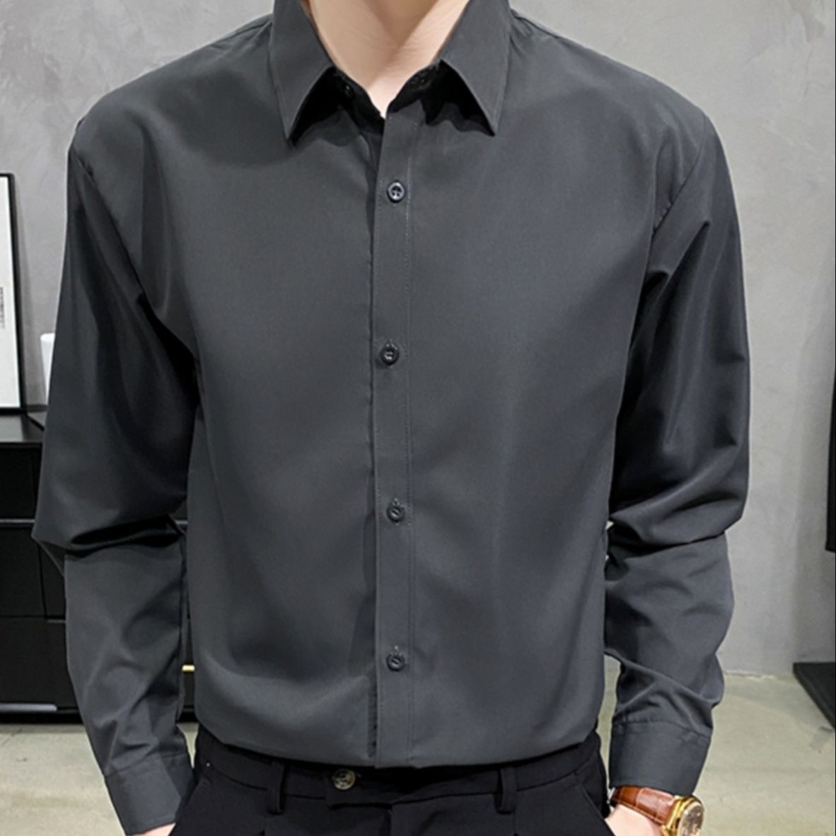 50代メンズファッション 上質シルエット 【レギュラーシャツ】4カラー