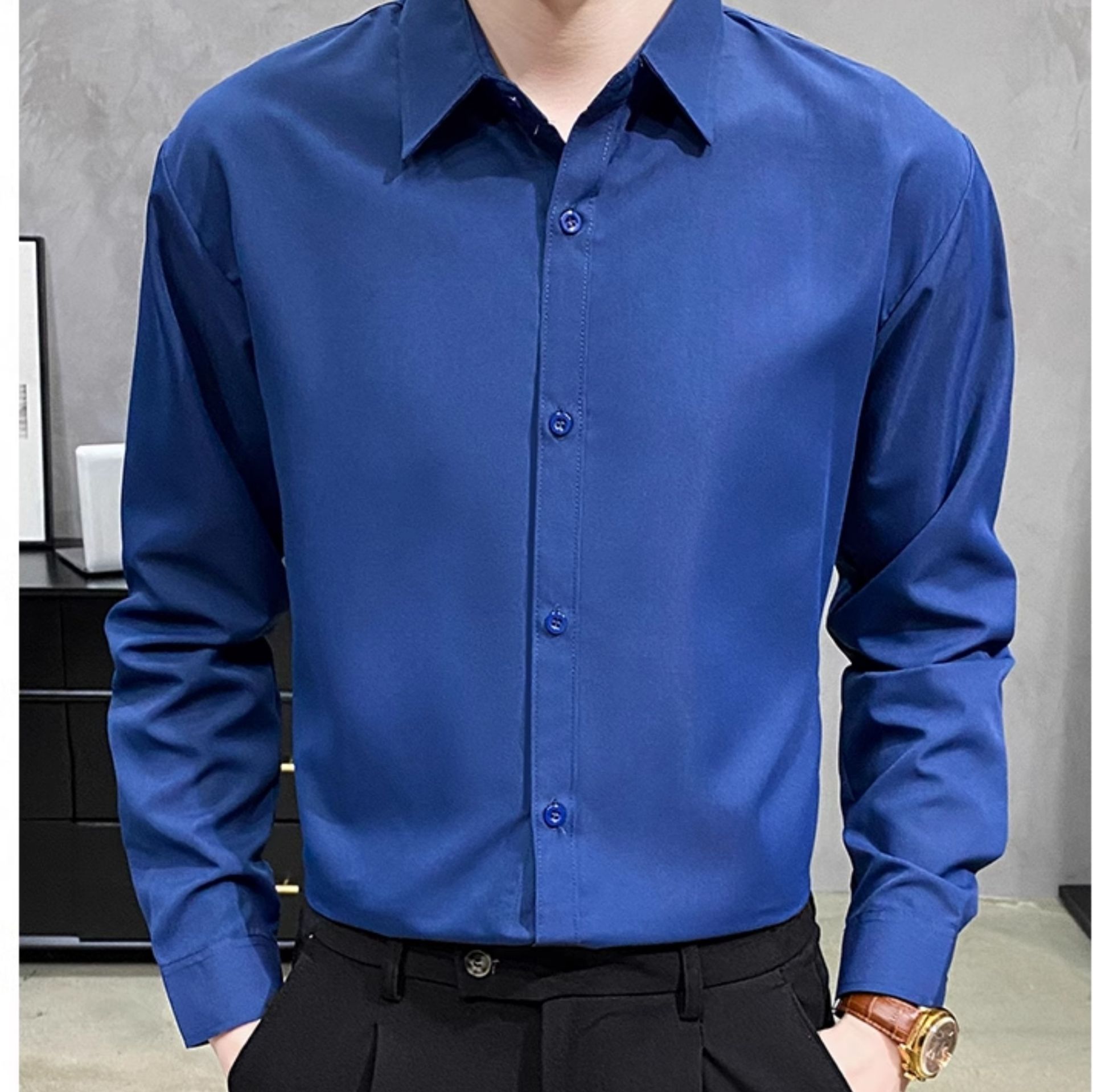 50代メンズファッション 上質シルエット 【レギュラーシャツ】4カラー