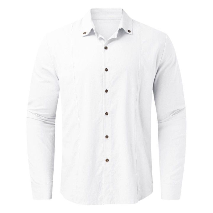 50代メンズファッション トップス 上質【リネンシャツ】