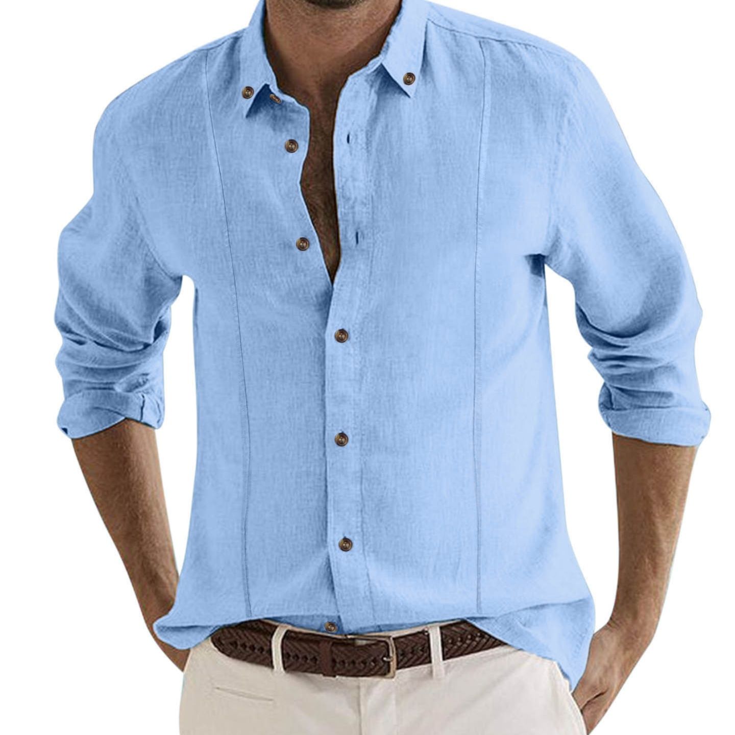 50代メンズファッション トップス 上質【リネンシャツ】