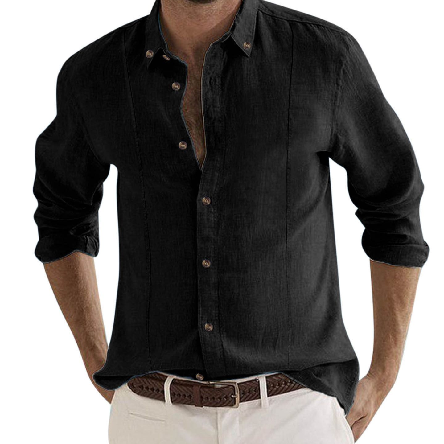 50代メンズファッション トップス 上質【リネンシャツ】