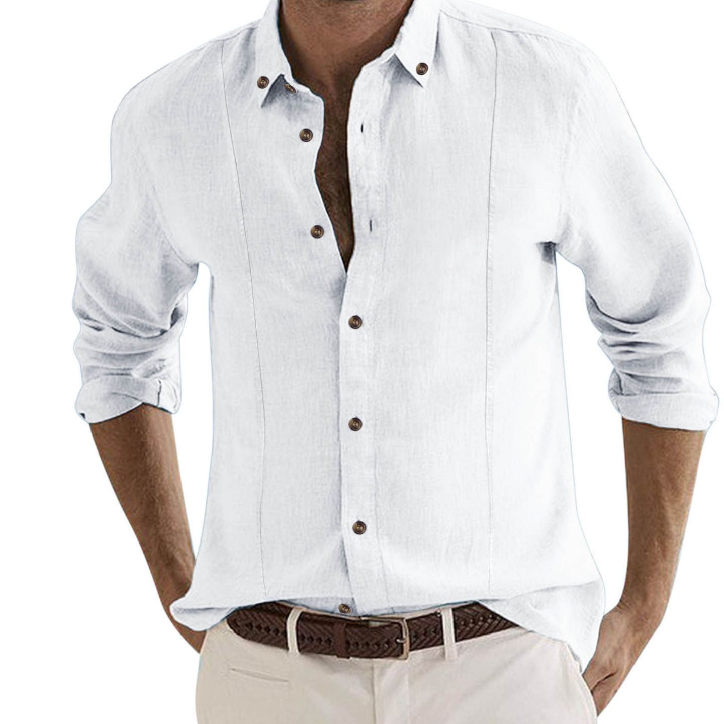 50代メンズファッション トップス 上質【リネンシャツ】