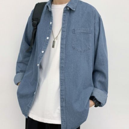 50代メンズファッション 春秋対応メンズ　【デニムシャツ長袖】