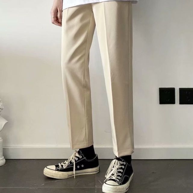 50代メンズファッション　 メンズ【九分丈薄手パンツ】軽量しわになりにくいズボン