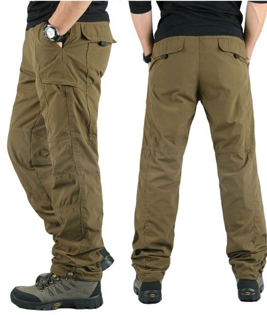 50代メンズファッション パンツ/ズボン　アウトドア向け裏ボア付きカーゴパンツ