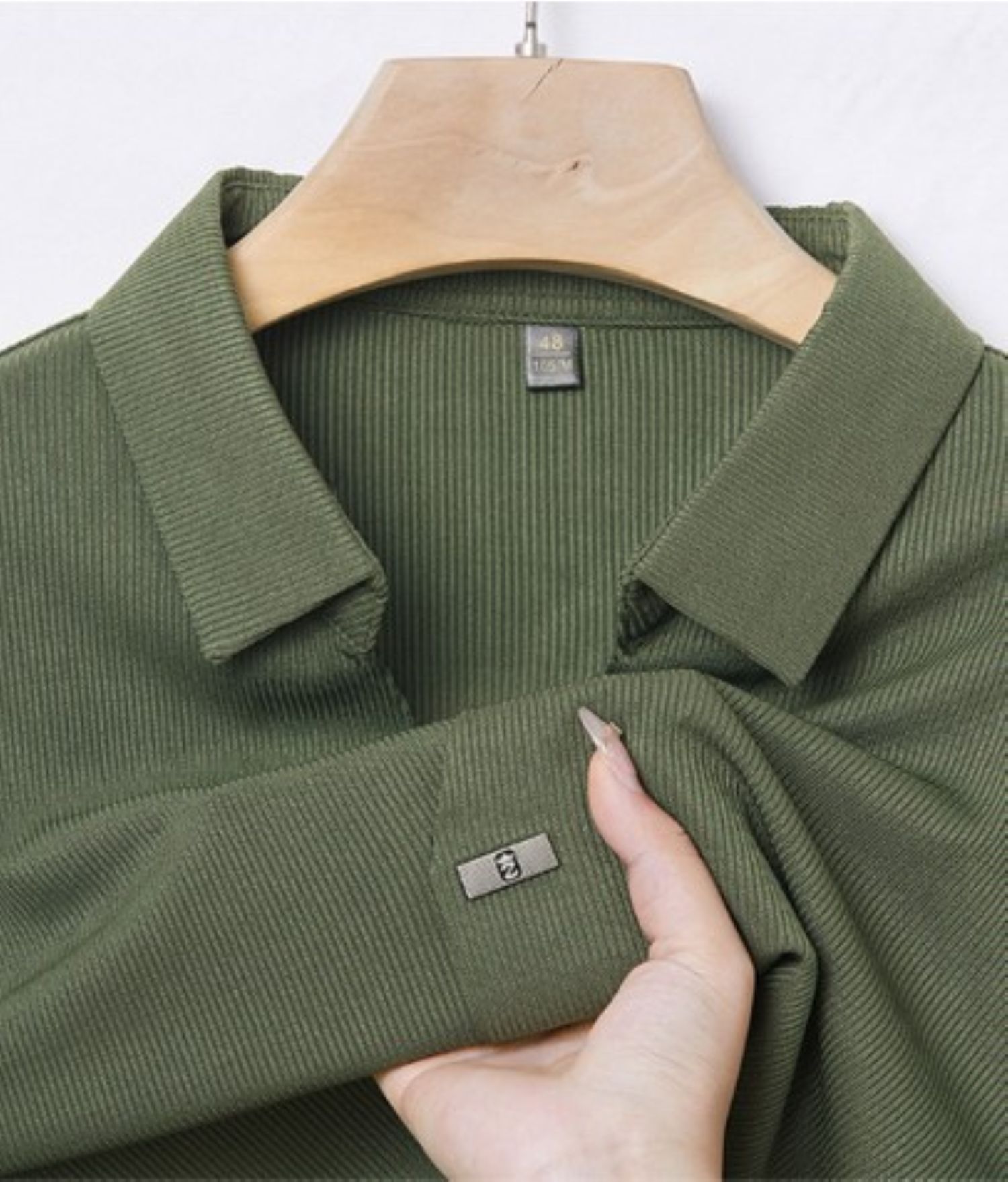 50代メンズファッション トップス シンプル【長袖カジュアルポロシャツ】