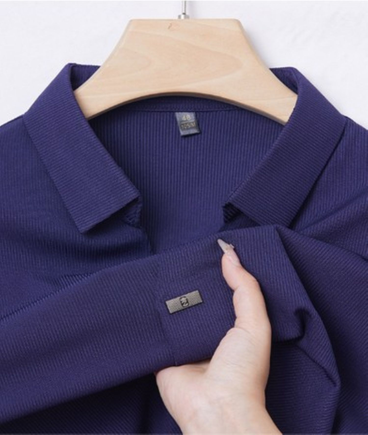 50代メンズファッション トップス シンプル【長袖カジュアルポロシャツ】