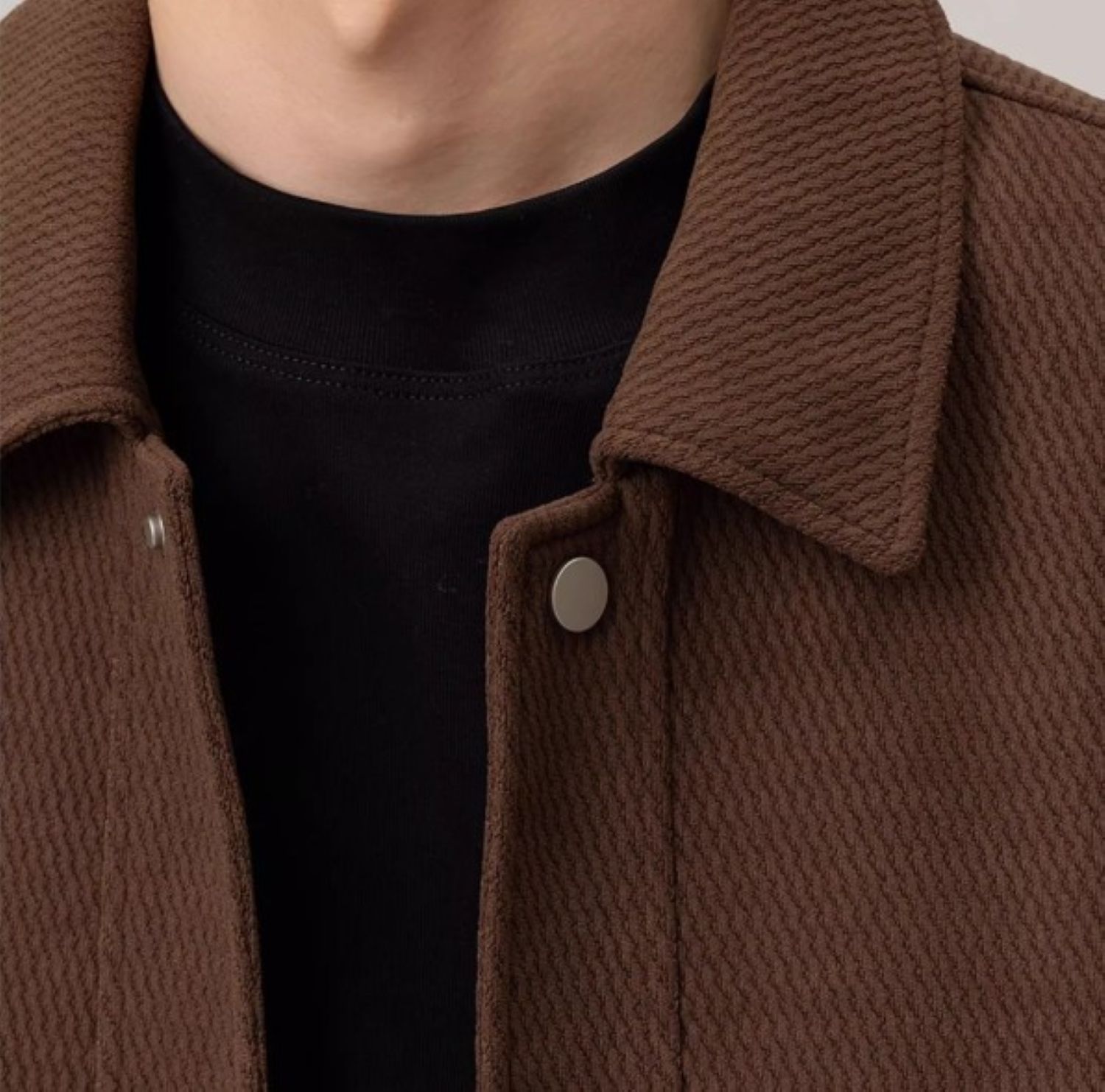 50代メンズファッション アウター シンプル上質【スナップジャケット】