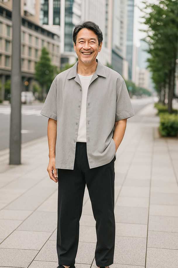 大人の余裕が漂う！50代メンズの開襟シャツコーデで夏の快適スタイルおすすめ10選