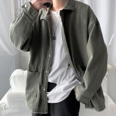 50代メンズファッション 【古着風シャツジャケット】