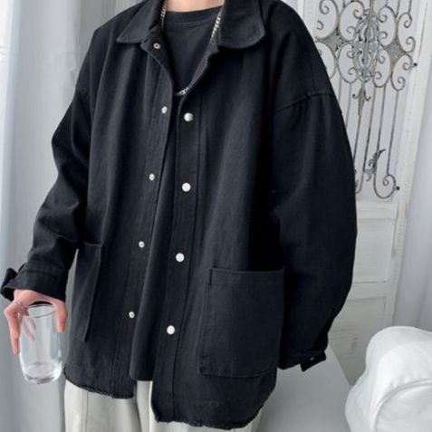 50代メンズファッション 【古着風シャツジャケット】