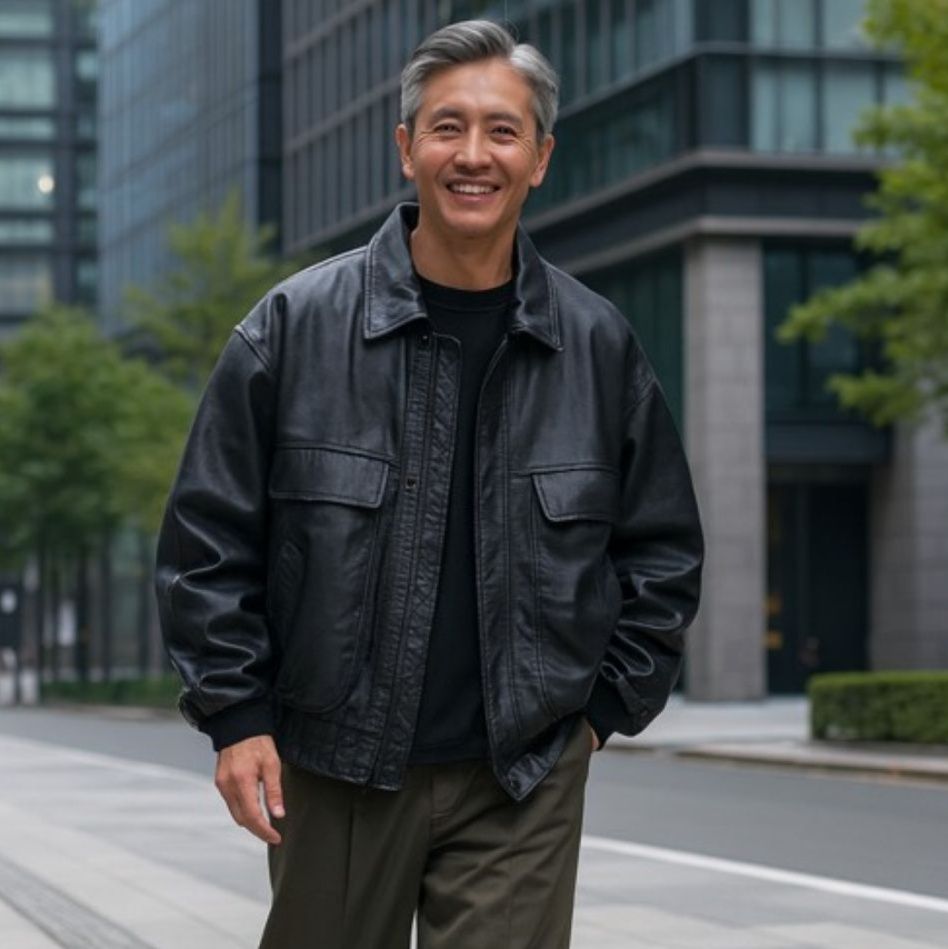 50代メンズファッション　アウター大人の【本革ジャケット】