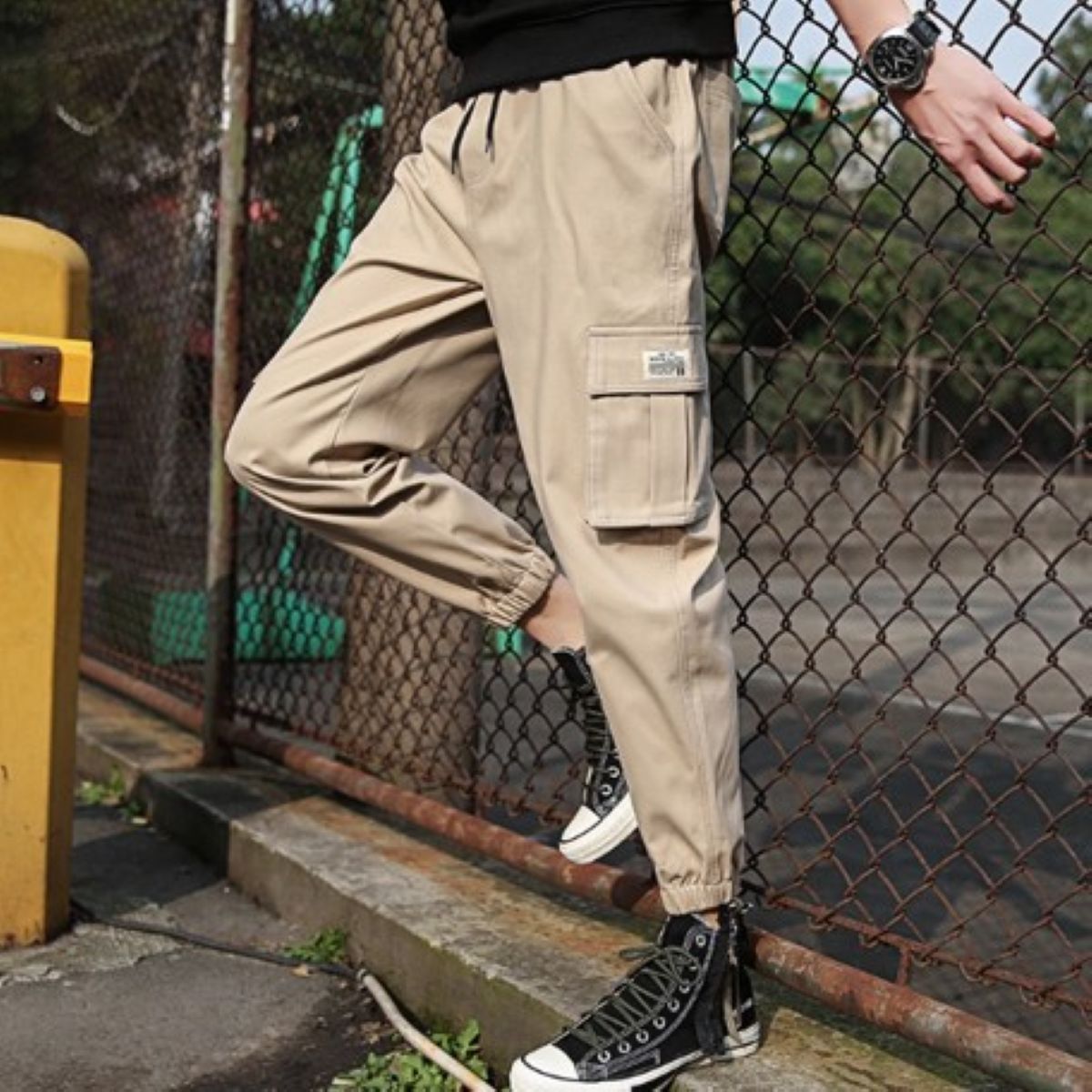 50代メンズファッション パンツ/ズボン　ストレートパンツ ゆったり【カーゴジョガーパンツ】