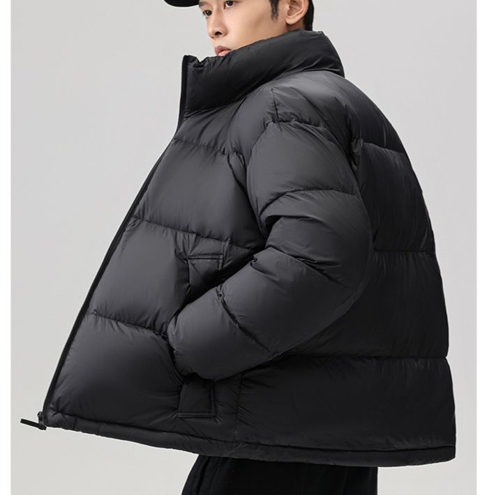 50代メンズファッション アウター 中綿入りスタンド【カラーダウンジャケット】