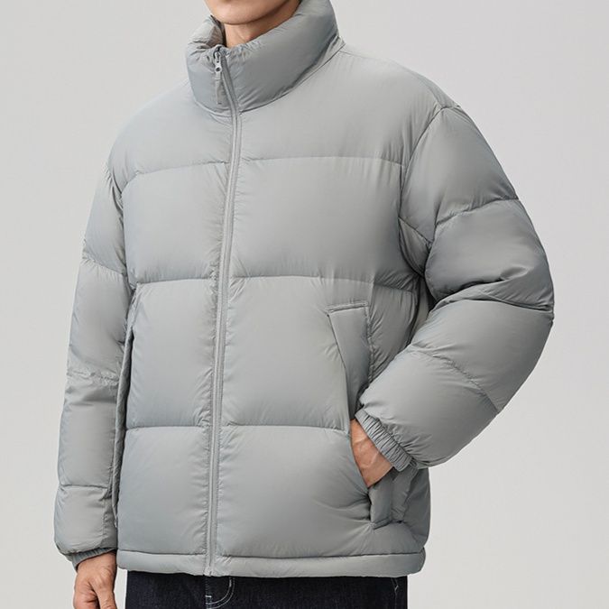 50代メンズファッション アウター 中綿入りスタンド【カラーダウンジャケット】