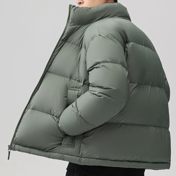 50代メンズファッション アウター 中綿入りスタンド【カラーダウンジャケット】