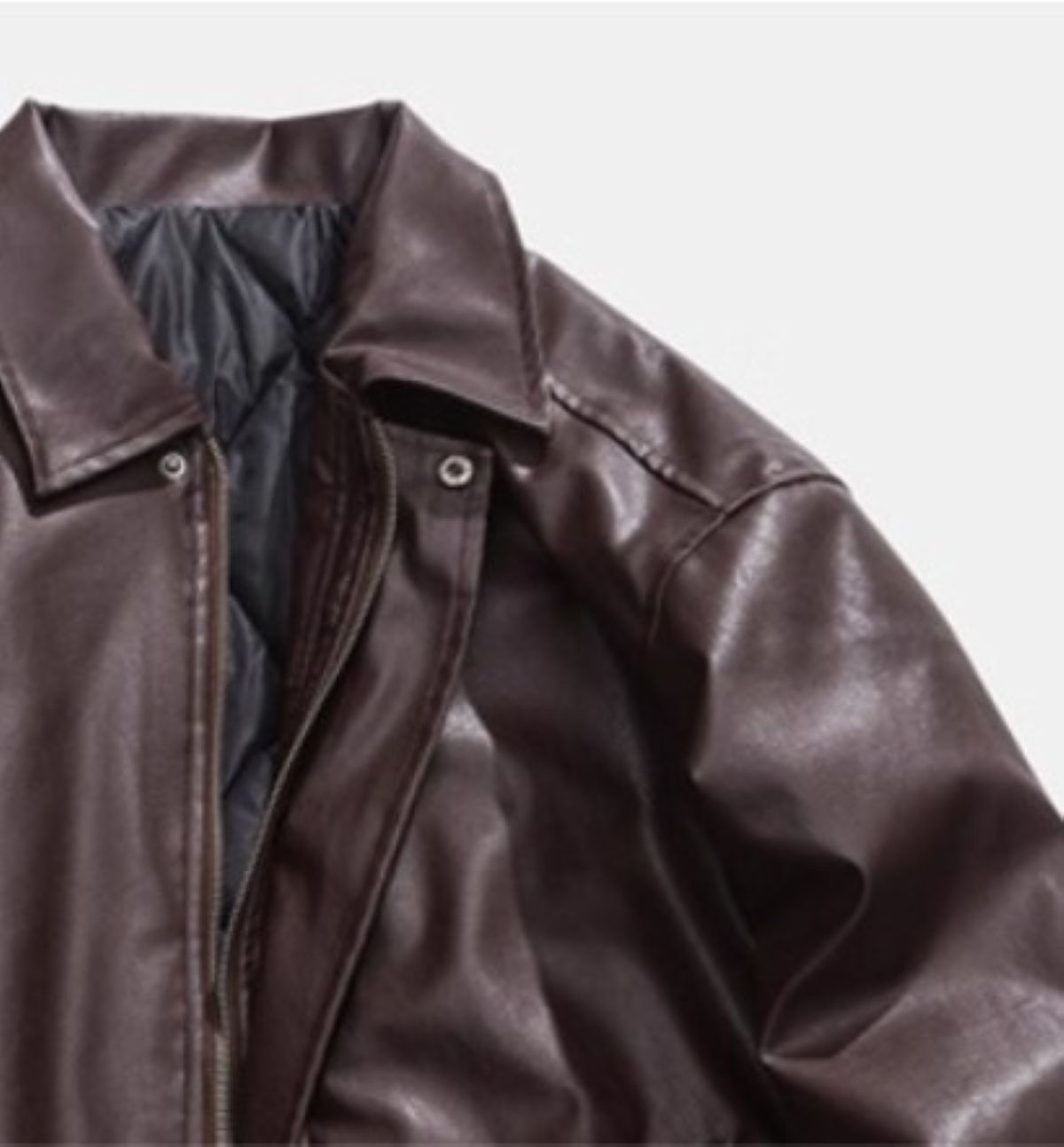 50代メンズファッション　アウター　本革のような上質な風合い【ブルゾンジャケット】
