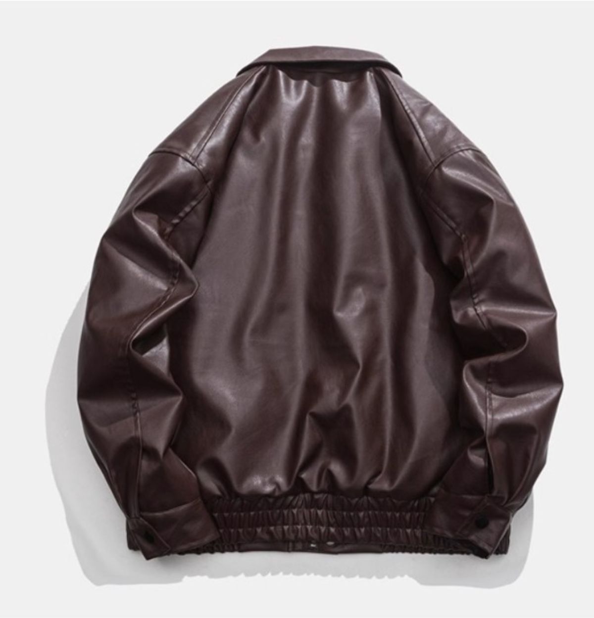 50代メンズファッション　アウター　本革のような上質な風合い【ブルゾンジャケット】