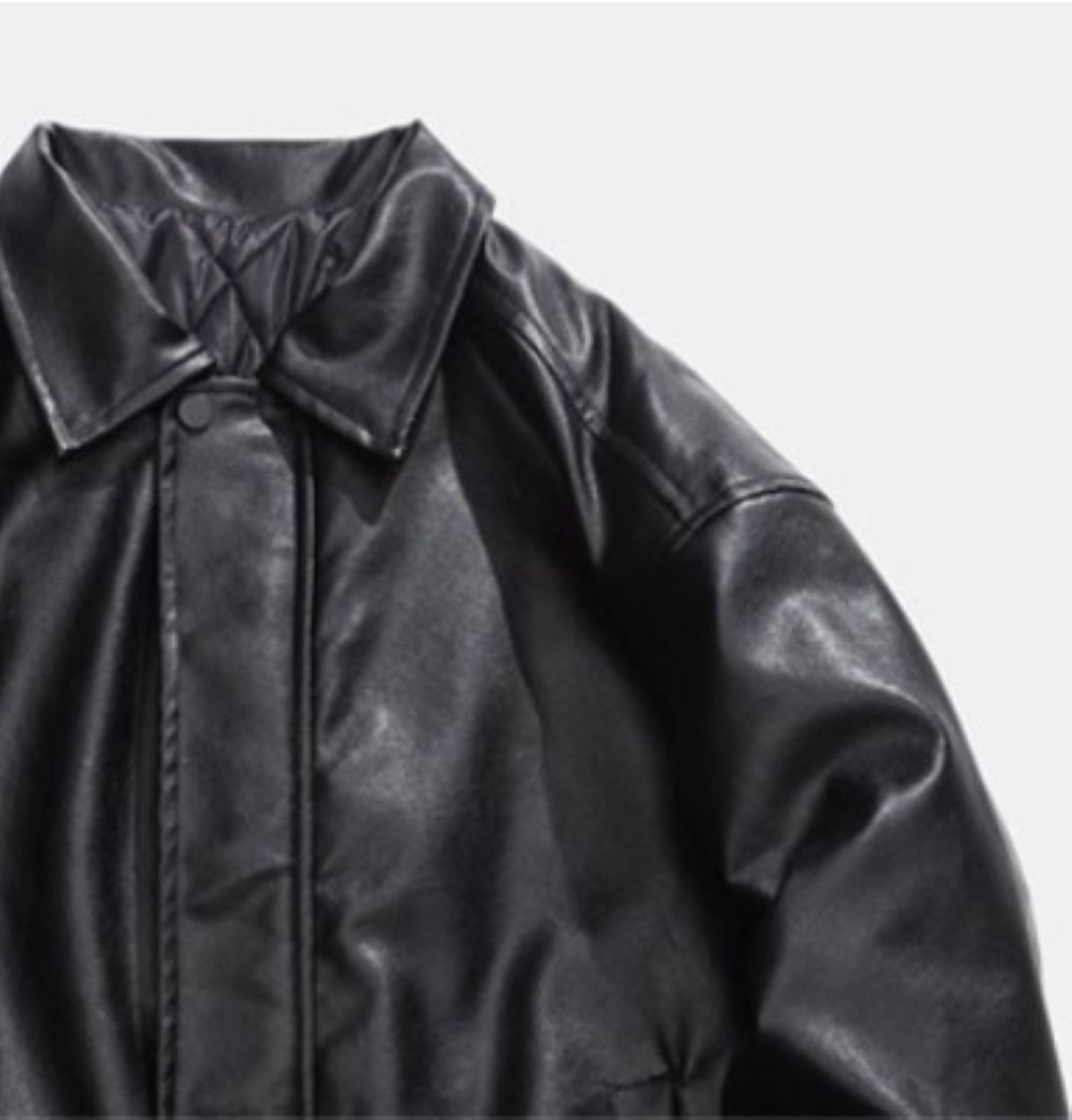 50代メンズファッション　アウター　本革のような上質な風合い【ブルゾンジャケット】