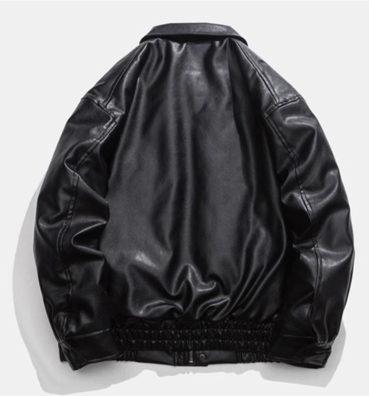 50代メンズファッション　アウター　本革のような上質な風合い【ブルゾンジャケット】