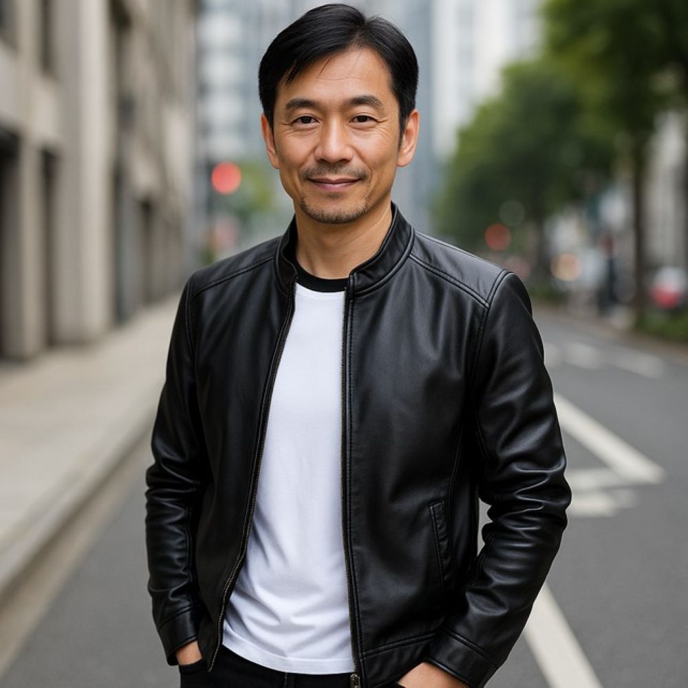 50代メンズファッション アウター 【合皮ブルゾン】 ブラック