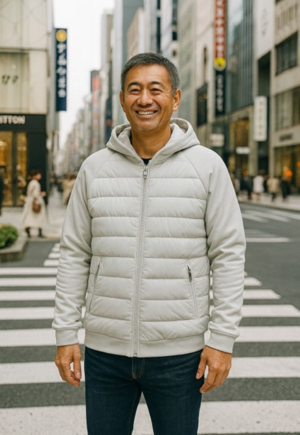 50代メンズファッション【防寒羽毛ダウンジャケット】軽量仕様