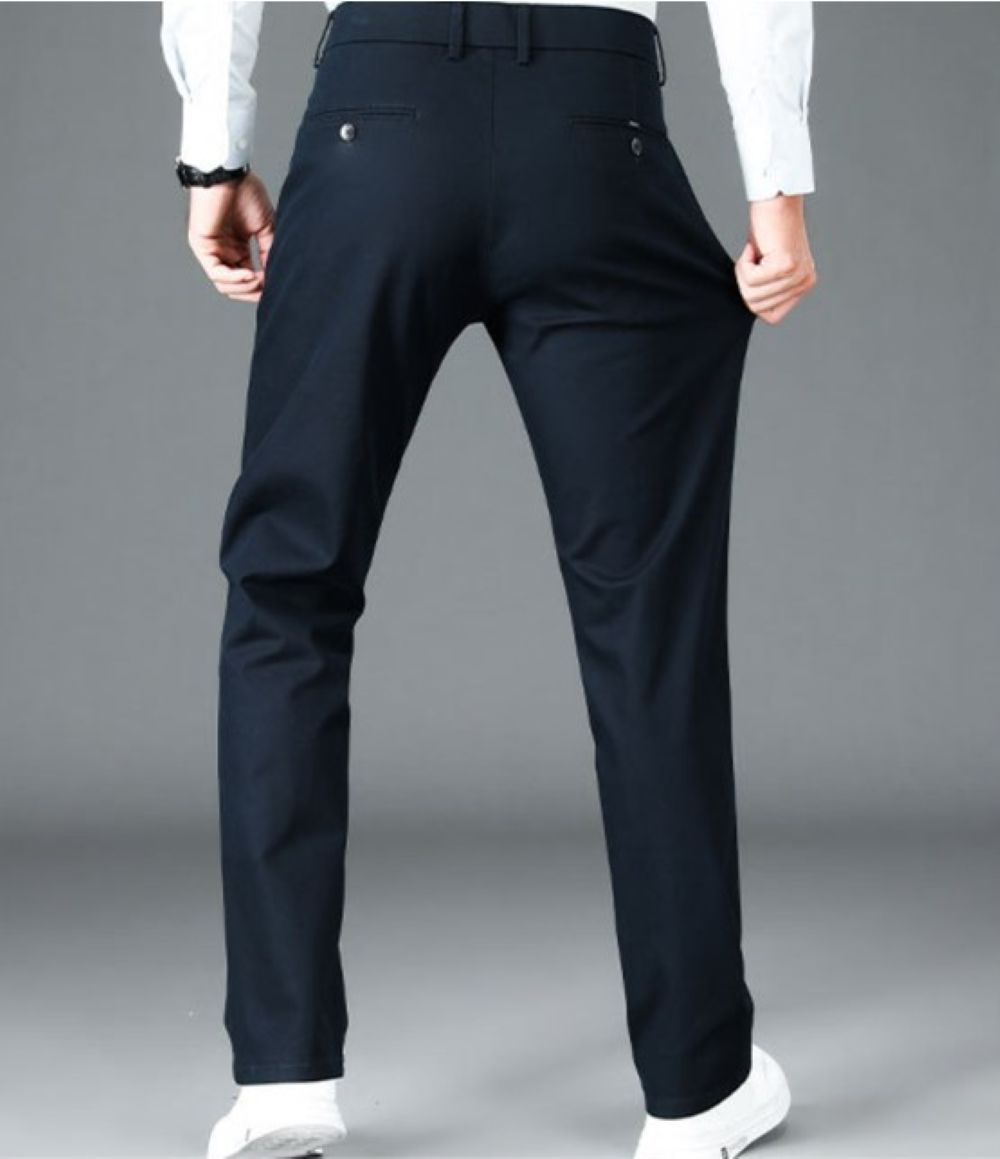 50代メンズファッション パンツ/ズボン 【ゆったりシルエット・センタープレススラックス】