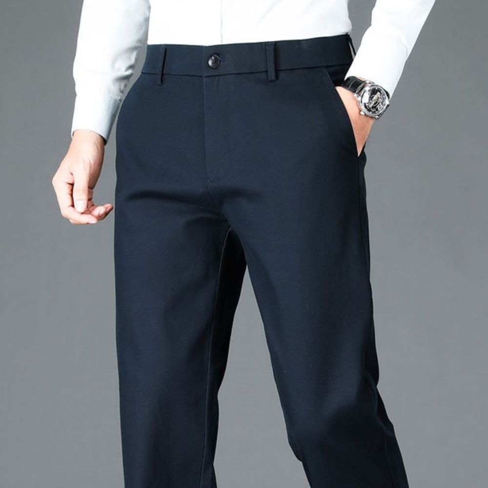 50代メンズファッション パンツ/ズボン 【ゆったりシルエット・センタープレススラックス】