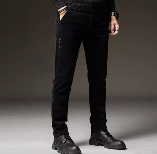 50代メンズファッション 裏起毛【コーデュロイ暖かストレートパンツ】3カラー