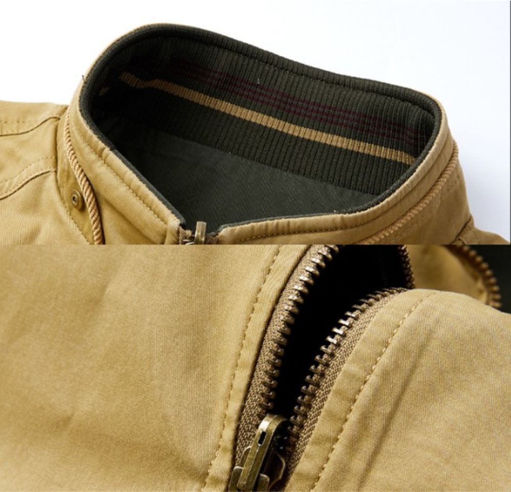 50代メンズファッション アウター　【リバーシブル型ミリタリージャンパー】