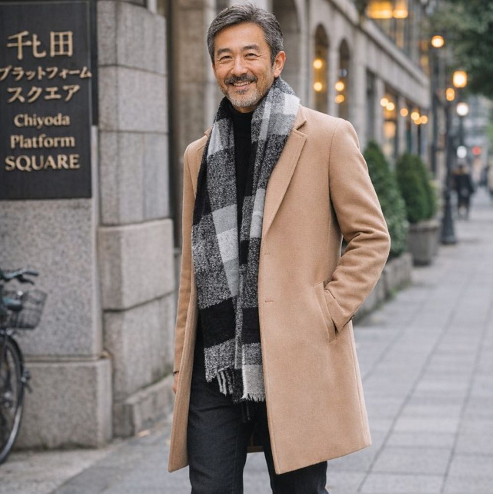 50代メンズファッション アウター　クラシック スリムフィット【 チェスターコート】