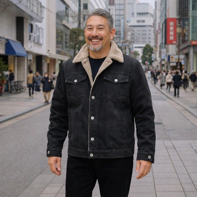 50代メンズファッション 【裏起毛デニムジャケット】 暖か仕様 全3色