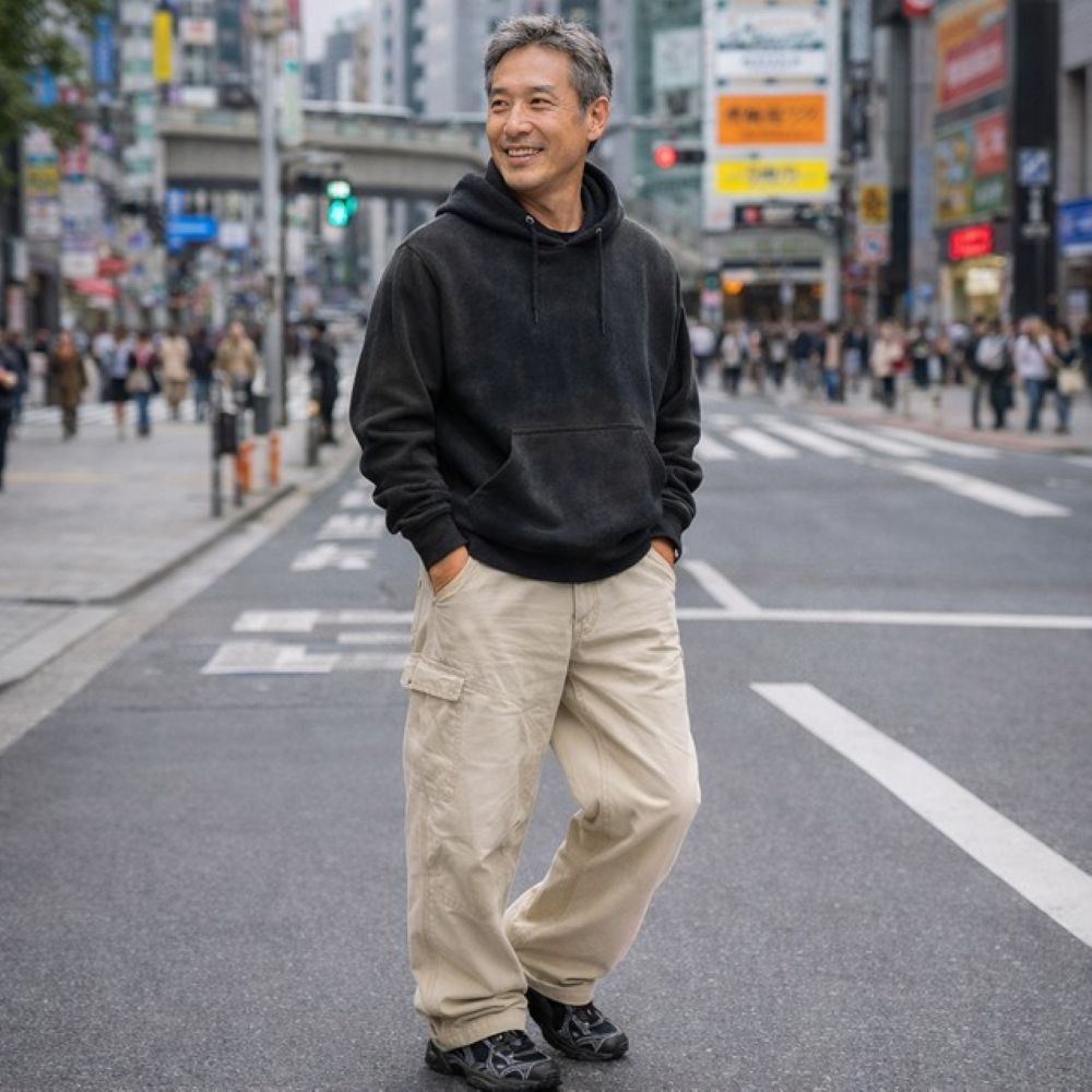 50代メンズファッション 男性用古着風【 ゆったりパンツ】 全2色