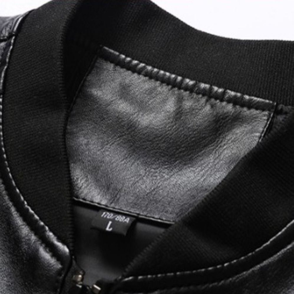 50代メンズファッション 　合成皮【革スタンドカラージャケット】3カラー