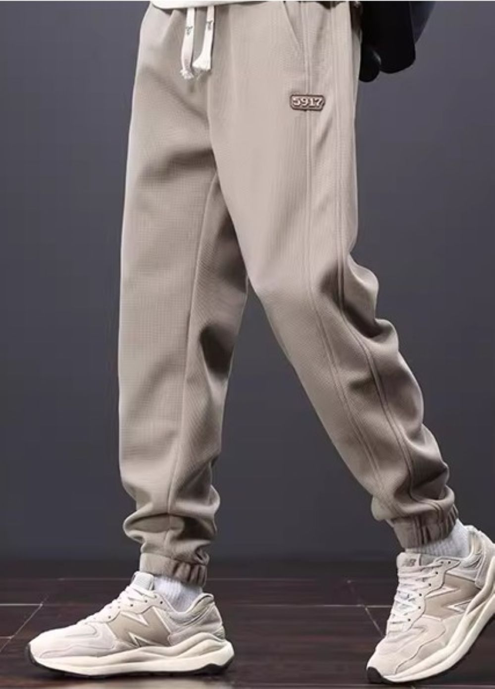 50代メンズファッション パンツ/ズボン リラックス裾リブ【ジョガーパンツ】