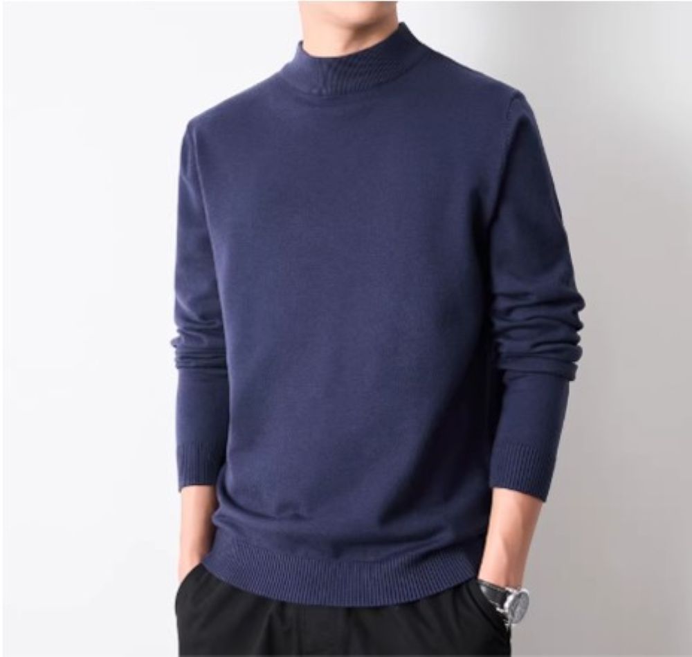 50代メンズファッション トップス 上品【モックネック・ニットセーター】