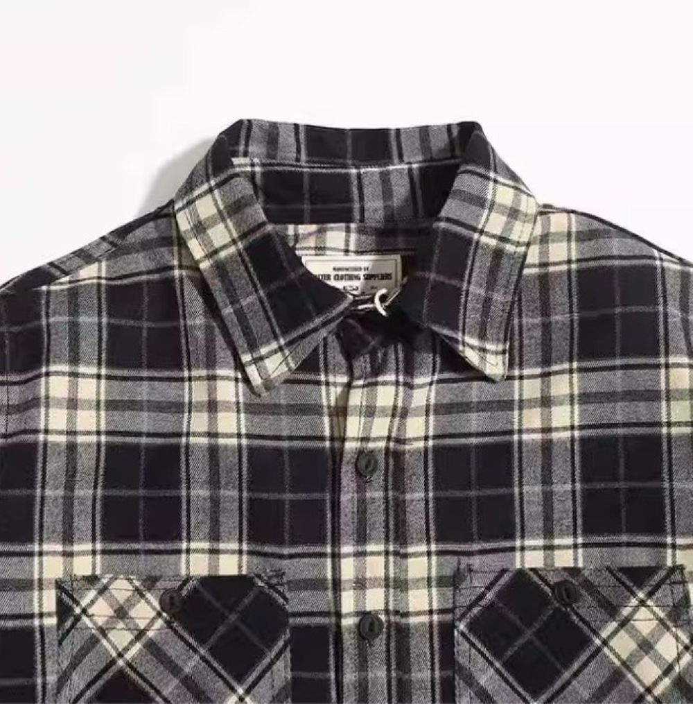 50代メンズファッション トップス ビンテージ風 【起毛チェックシャツ】
