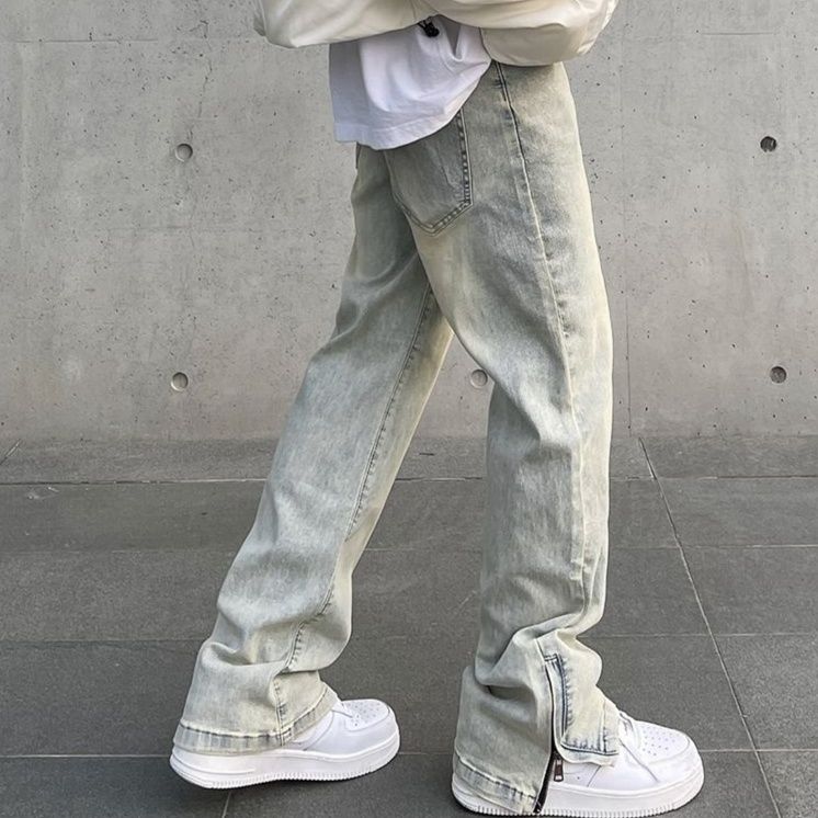 50代メンズファッション 男女兼用 ゆったり着古し風 【デニムパンツ ズボン】