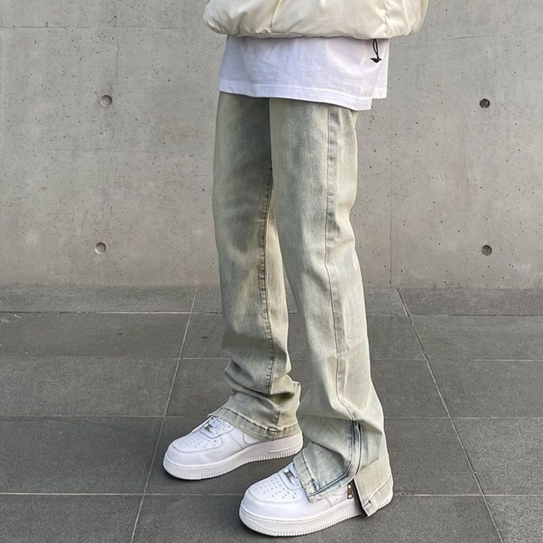 50代メンズファッション 男女兼用 ゆったり着古し風 【デニムパンツ ズボン】