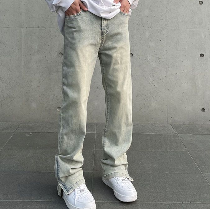 50代メンズファッション 男女兼用 ゆったり着古し風 【デニムパンツ ズボン】