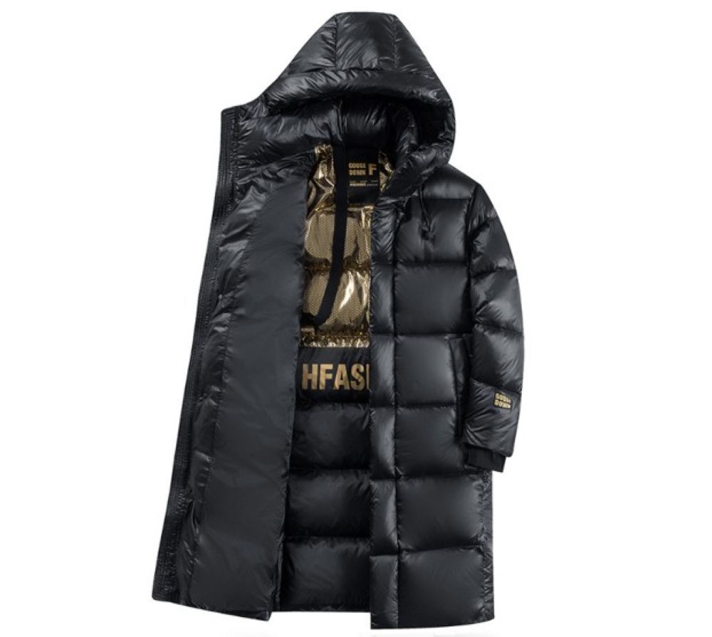 50代メンズファッション 高機能ダウン【ロング丈・フード付き防寒コート】