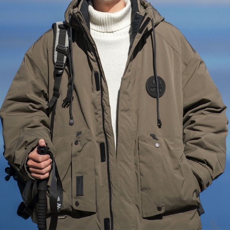 50代メンズファッション 多機能フード付き【ダウンジャケット】