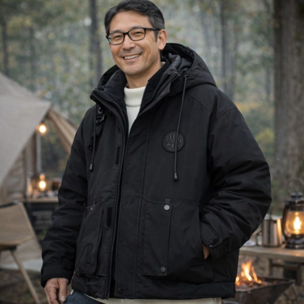 50代メンズファッション 多機能フード付き【ダウンジャケット】