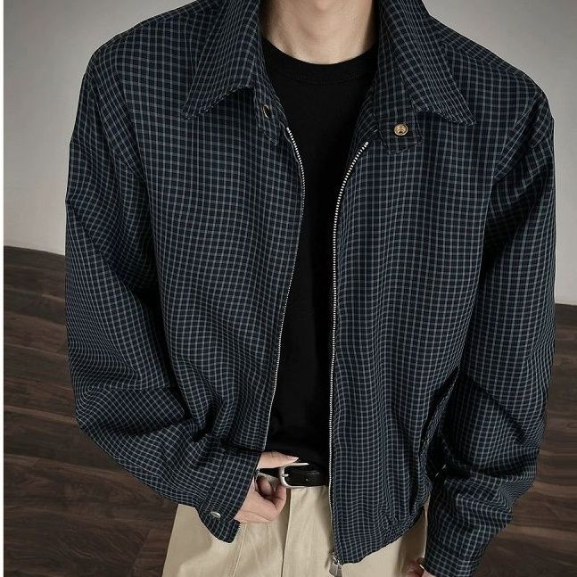50代メンズファッション 【チェック柄ジャケット】2カラー