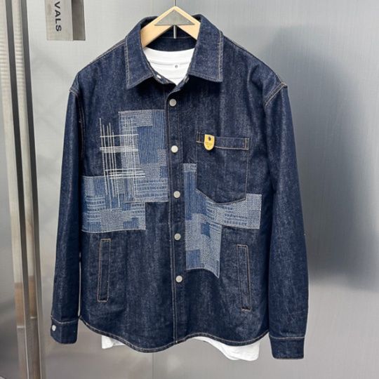 50代メンズファッション アウター　職人技デニムワークシャツジャケット