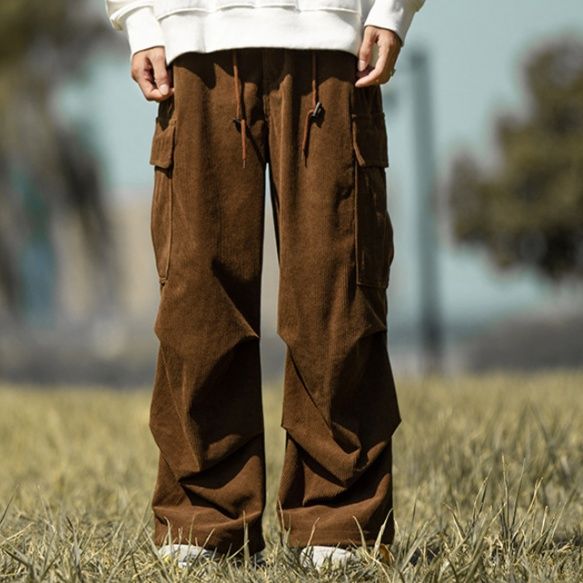 50代メンズファッション 多機能ポケット付き【裾絞りカーゴパンツ】