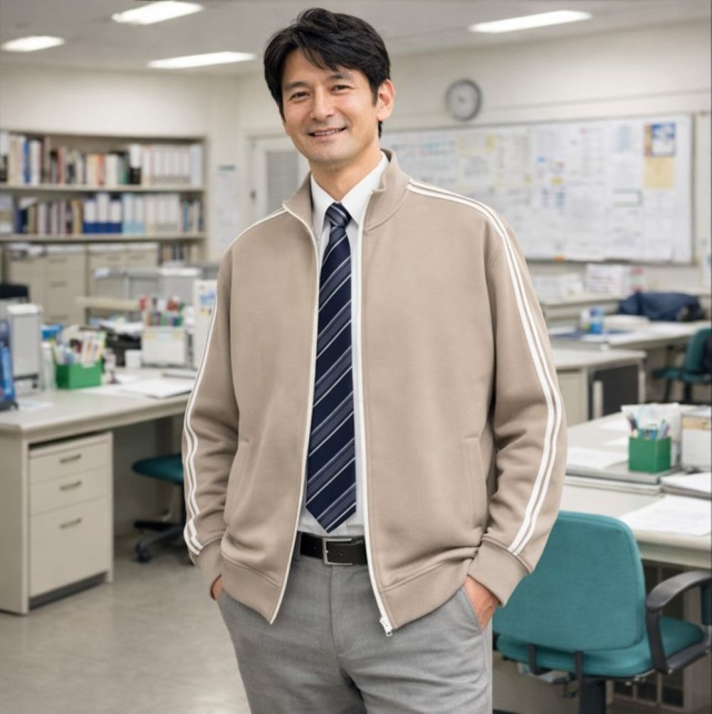 50代メンズファッション  しゃれな教師に！【高級トレーナージャケット】 全3色