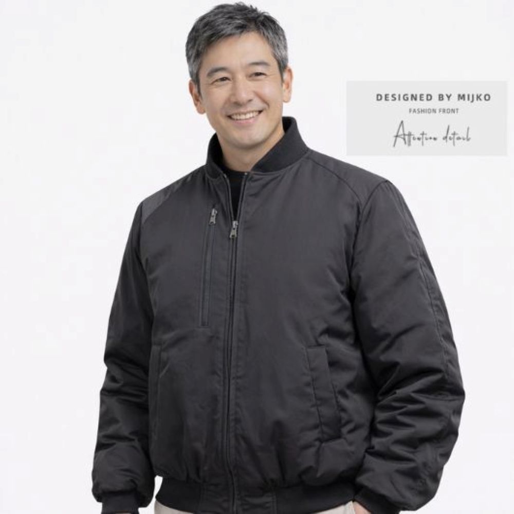 50代メンズファッション 　DESIGNED【中綿入りアウタージャケット】