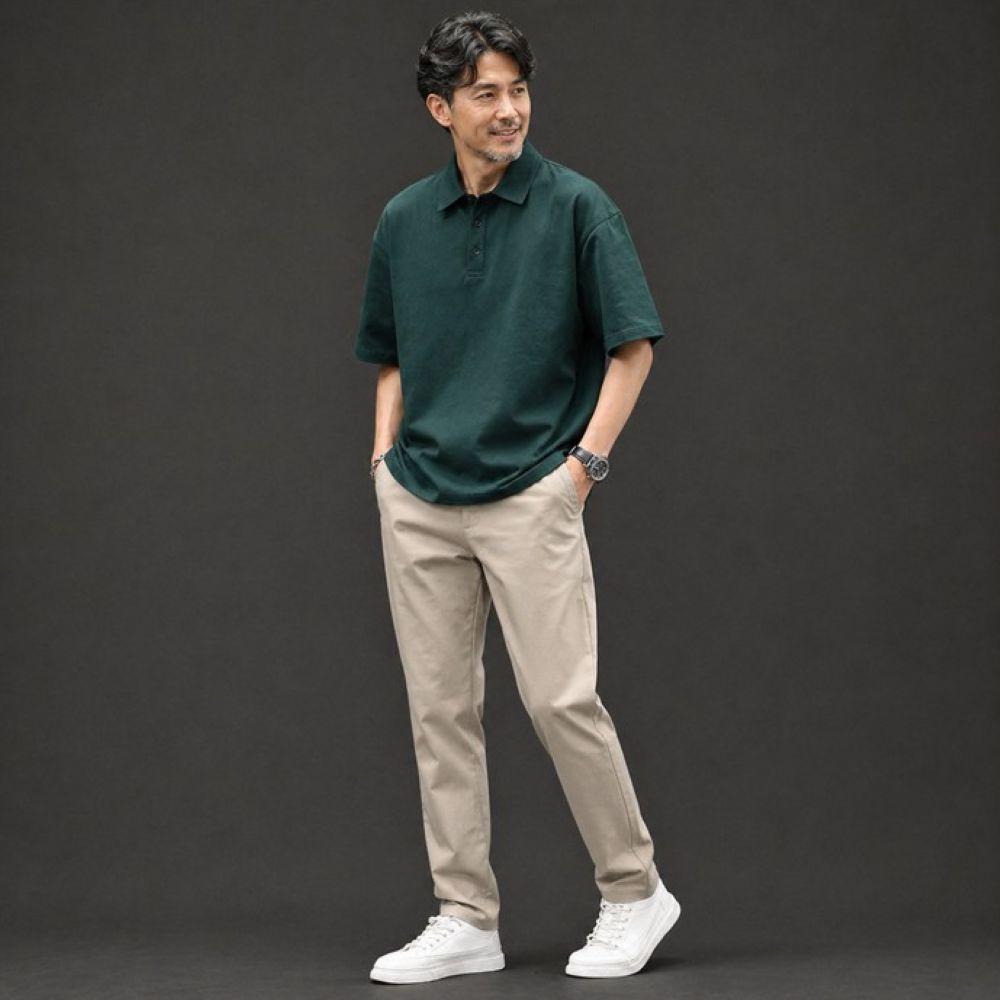50代メンズファッション 大人のカラー上質【半袖ポロシャツ】 トップス